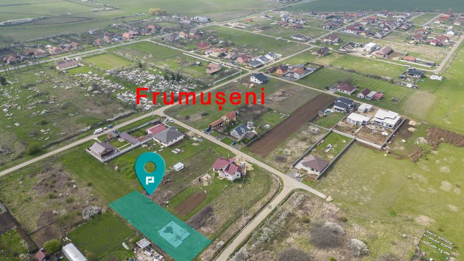 Teren intravilan cu fundație in Frumuseni - Poză 1