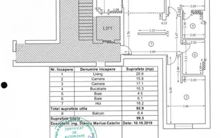 4 camere I 100 mp I NorthLight I parter I parcare - Schiță 14