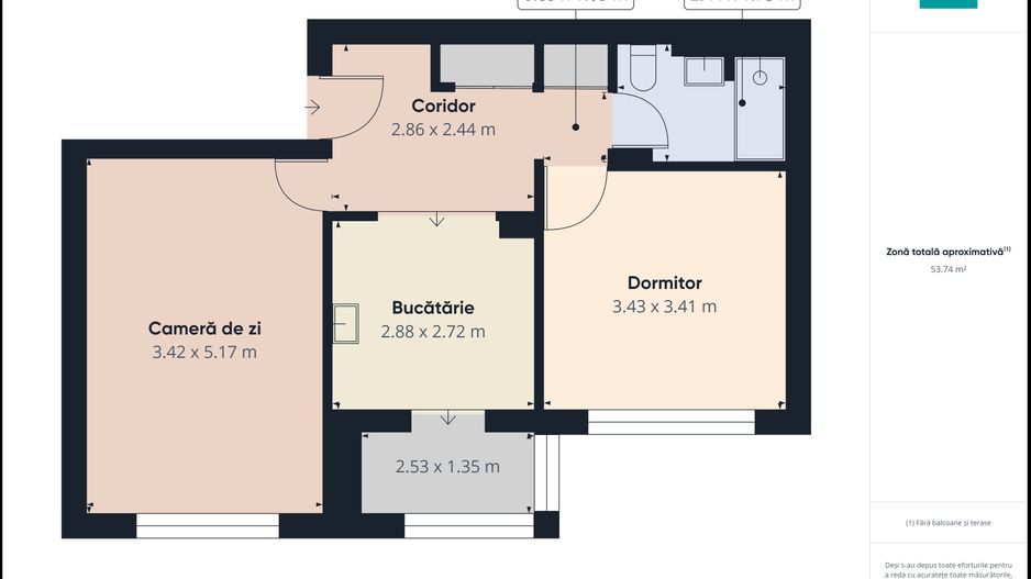 Apartament 2 camere Zona 300 - Poză 2