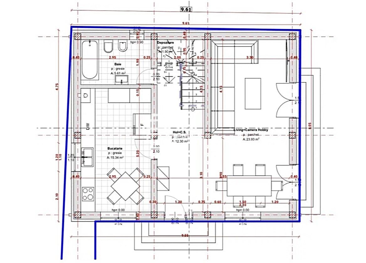 Casă nouă, clasă energetică A, teren 335 mp, Sibiu zona Turnisor - Schiță 5