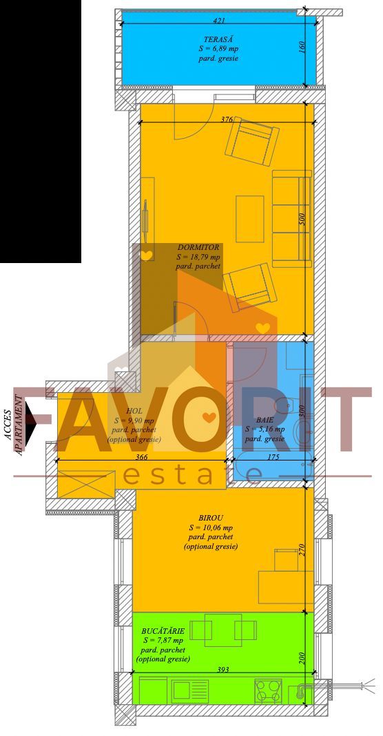 Bloc NOU. Etaj 1. Lift. CF de Timisoara - Schiță 10