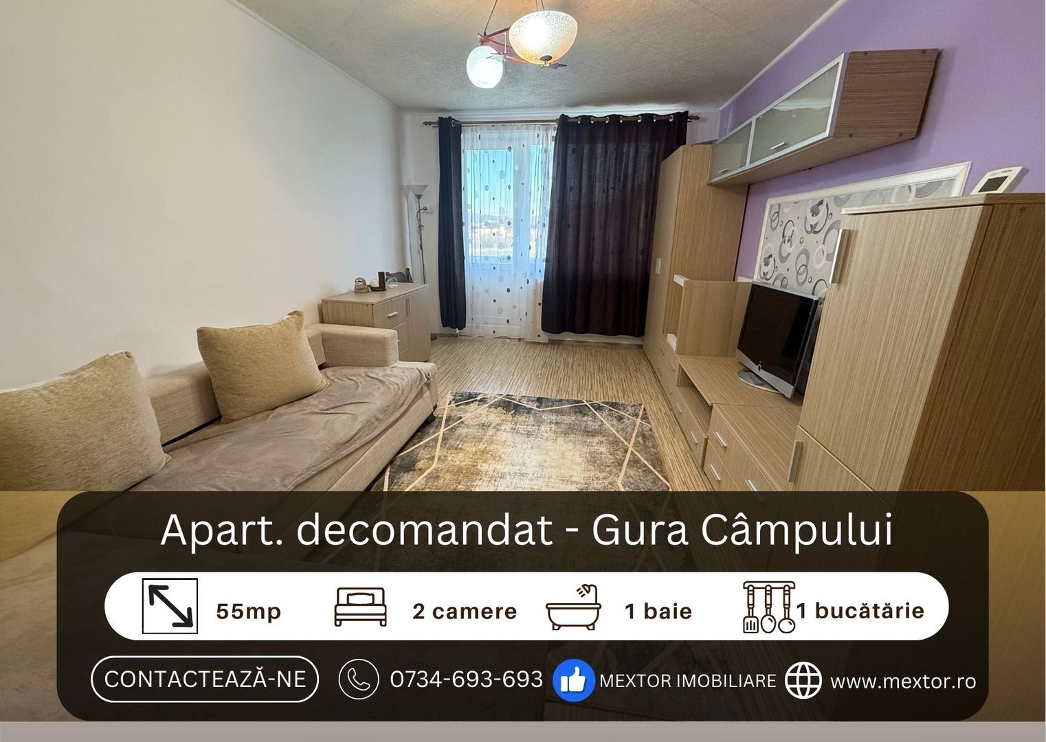 Apartament 2 camere, decomandat Medias - Poză 1