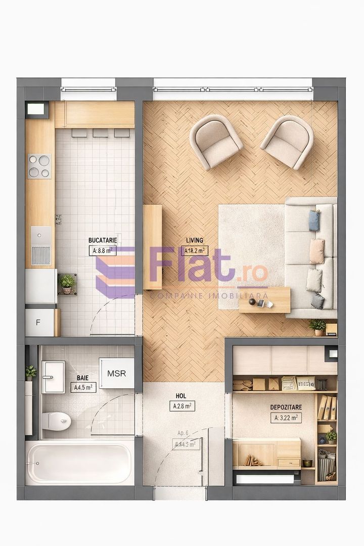 Garsoniera I Grandis Residence I Tractorul - Poză 1