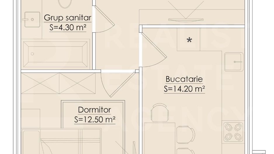 Vânzare, apartament, 1  cameră + living, strada Bucovina, Ciocana - Poză 9