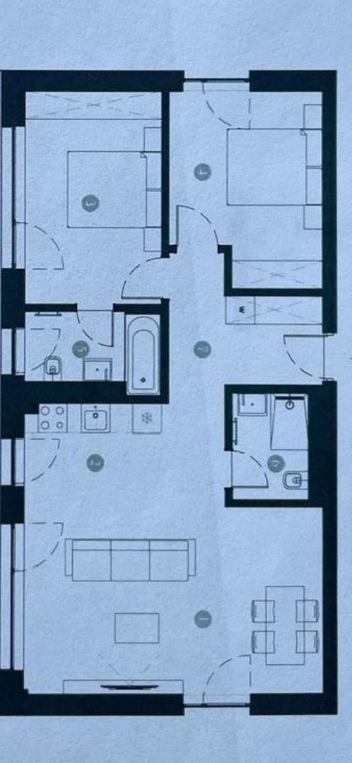 Apartment 3 camere cu terasa de 46 mp - Poză 7
