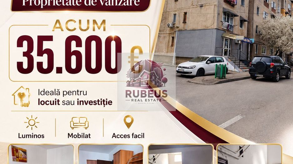Garsonieră eficientă cu balcon, gata de locuit, Veteranilor - Poză 1