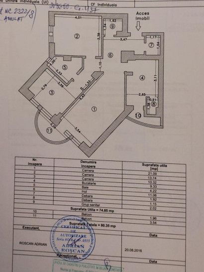 Gara - BCR - Vanzare apartament cu 3 camere decomandate, 74,85 mp utili, etaj 2. - Poză 4