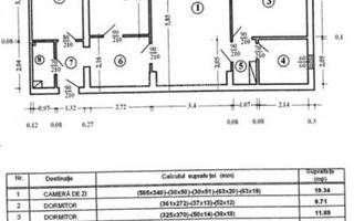 3 camere | metrou Gorjului | complet renovat | mobilat & utilat | - Schiță 9