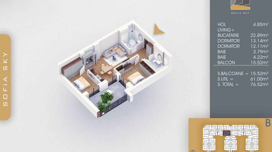 3 camere centrala de apartament langa  Metrou Nicolae Teclu - Schiță 8