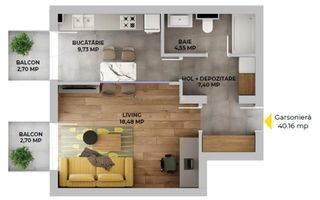 Vânzare, apartament, o cameră, Avantgarden, Brașov - Poză 5