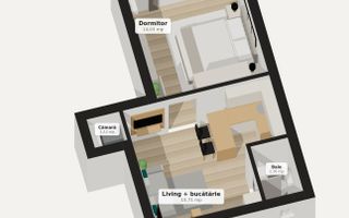 Apartament de 2 camere, 33 mp, zona strazii Bucuresti - Schiță 8