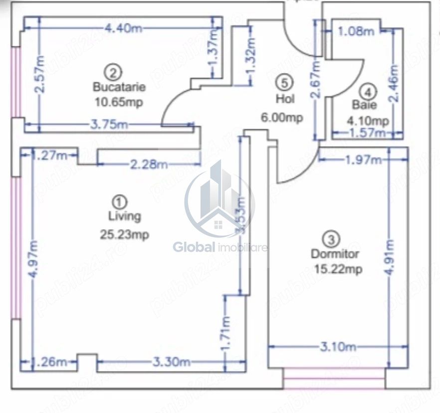 Apartament 2 camere Rond OMV Pipera - Poză 3