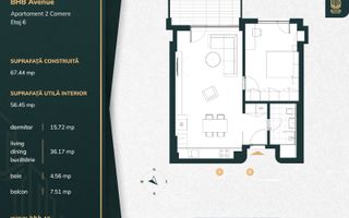 Apartament de vanzare 2 camere - Vedere Lac Pipera - Poză 12