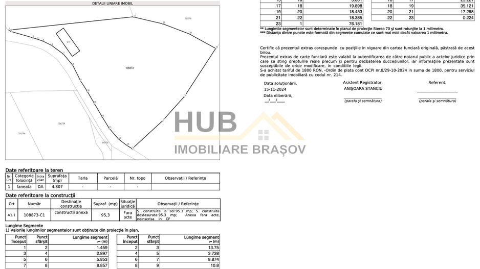 Teren Moieciu zona Pestera | Utilitati | 4.807 mp - Poză 8