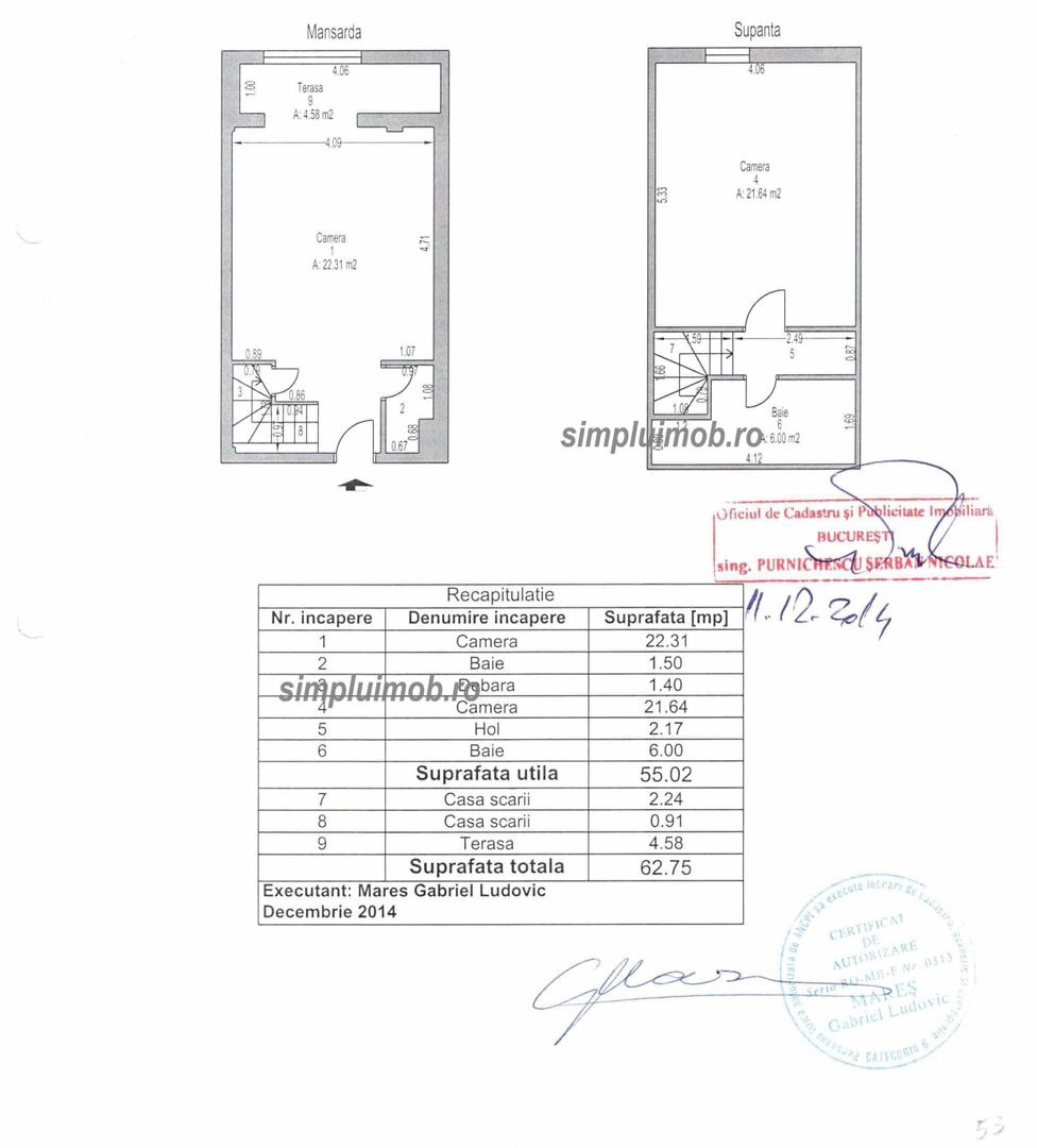 Dristor-Duplex 63mp mansardat et.5 si 6 cu lift - Schiță 8