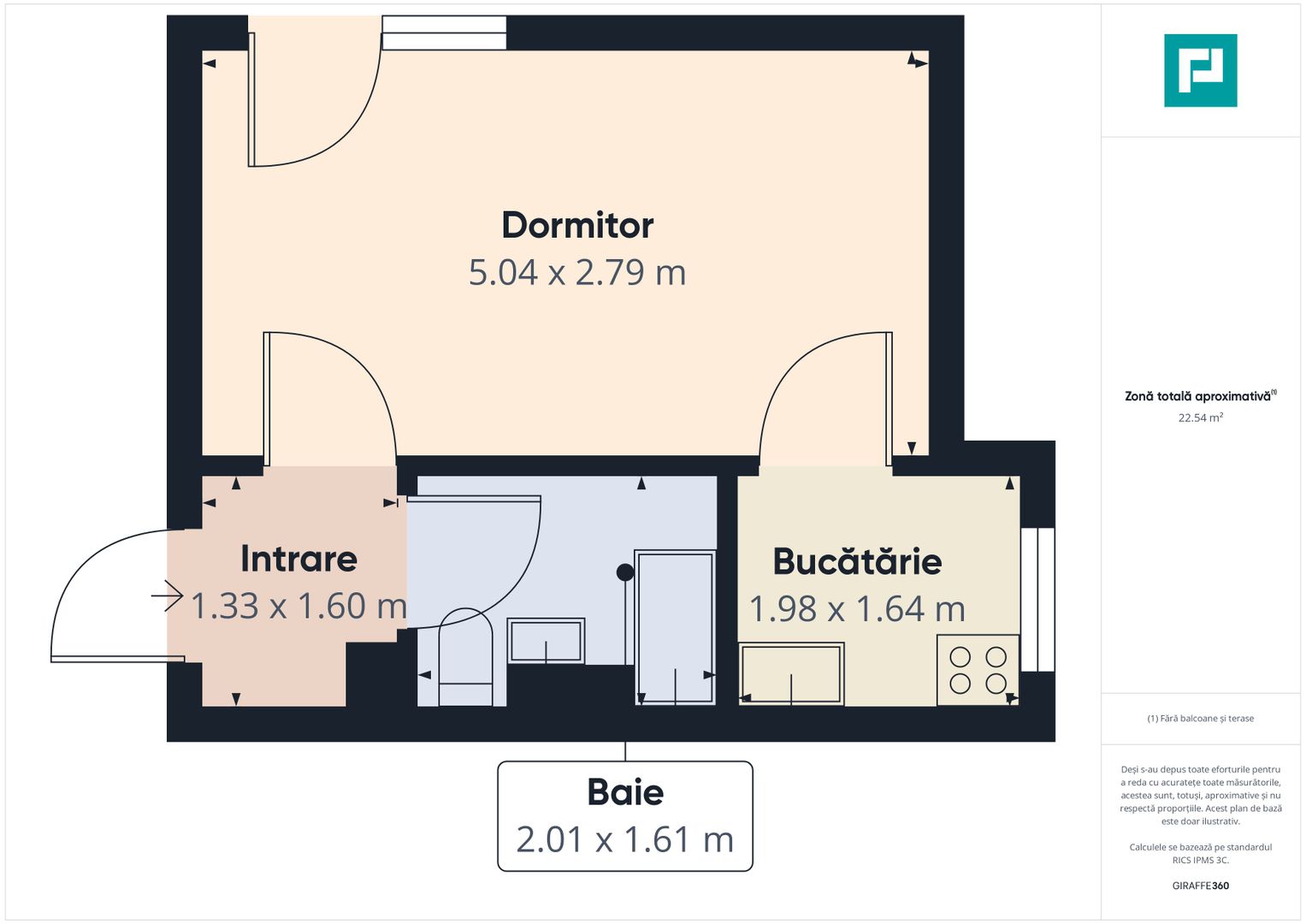 Apartament cu 1 cameră lângă universitate - Poză 7