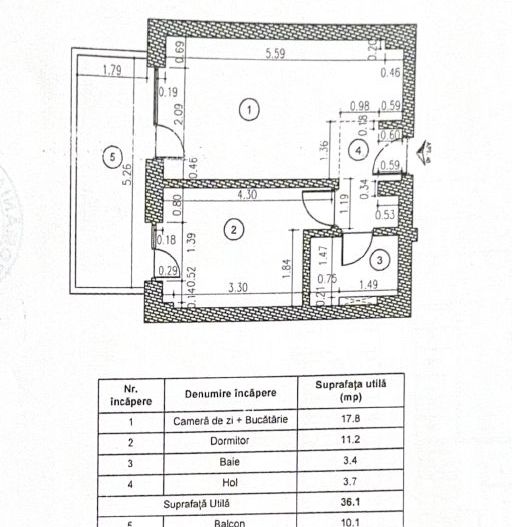 Studio mobilat si utilat | terasa 10 mp | Prima Vista Pipera-Barbu Vacarescu - Schiță 10