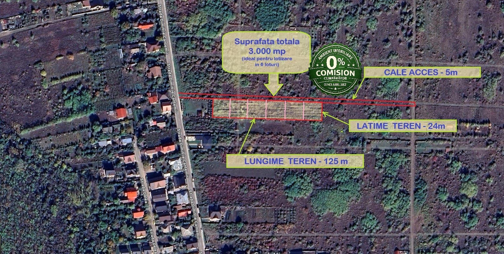 OPORTUNITATE de INVESTITIE-TEREN parcelabil - 3.000 mp, VASLUI zona FILATURII; - Poză 2