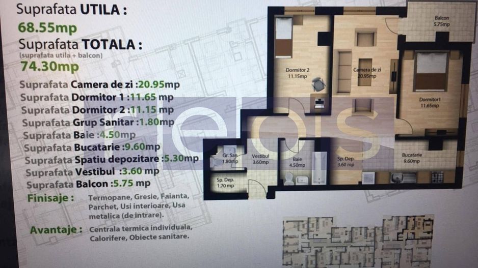 VANZARE APARTAMENT 3 CAMERE 74MP RENOVAT TRAPEZULUI PARCARE INCLUS - Poză 20