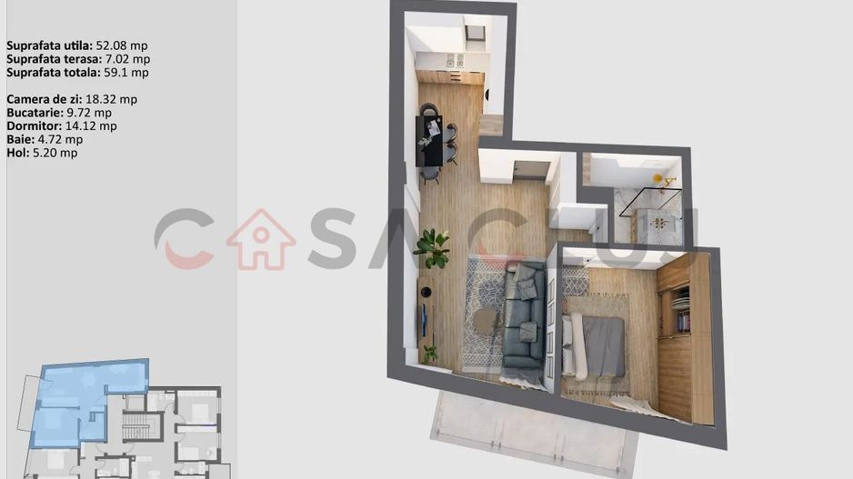 APARTAMENT PREMIUM CU 2 CAMERE ÎN CENTRU, CONSTRUCȚIE NOUĂ! - Poză 1