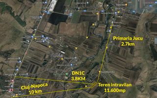 Teren constructii 10 parcele - 900mp | front 25m  |  Jucu de Sus - Poză 2