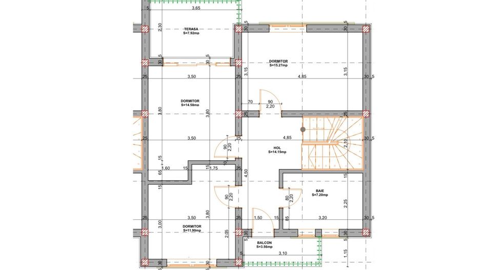Casă nouă înșiruită, cu 5 camere, la gri, în Livada - Poză 10