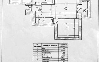 Apartament 3 camere, bloc 2015, zona Ultracentrala | Eminescu/Tunari - Schiță 16