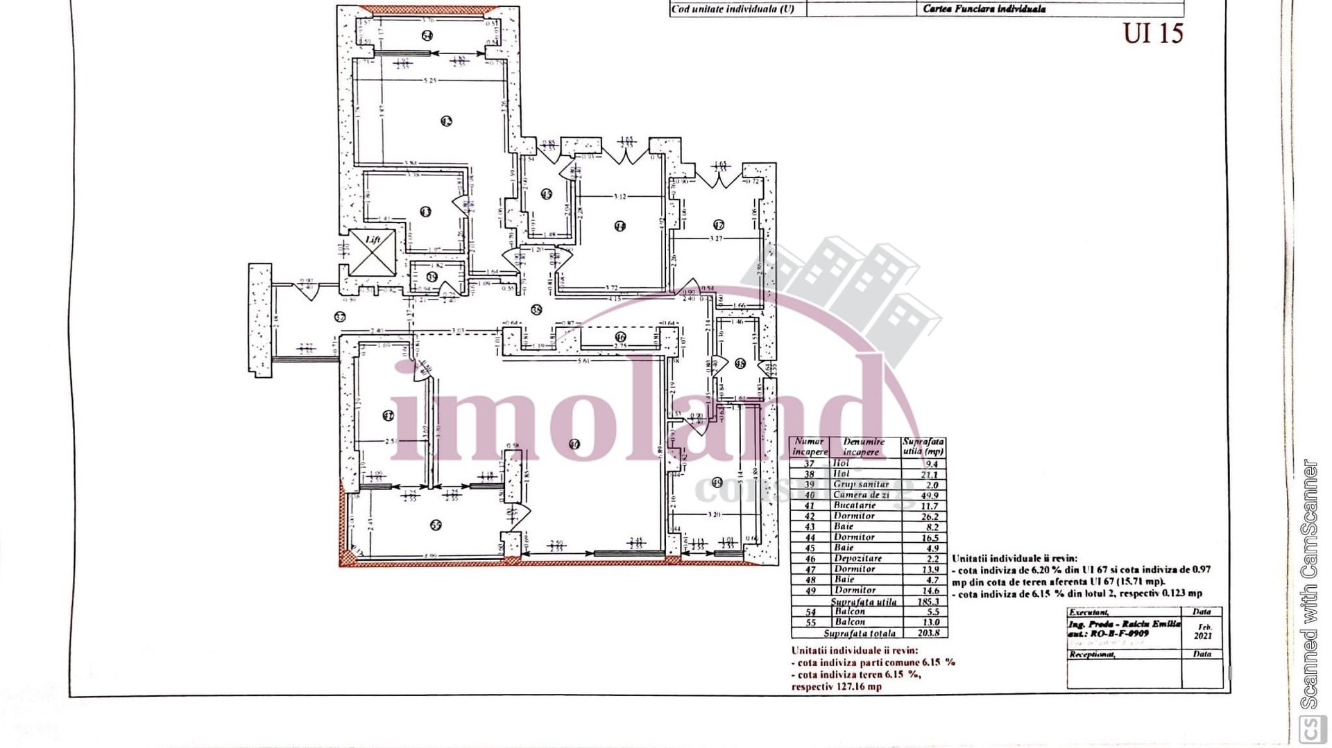 Inchiriere 5 camere - rezidential - Imobil Nou - Dorobanti - Schiță 30