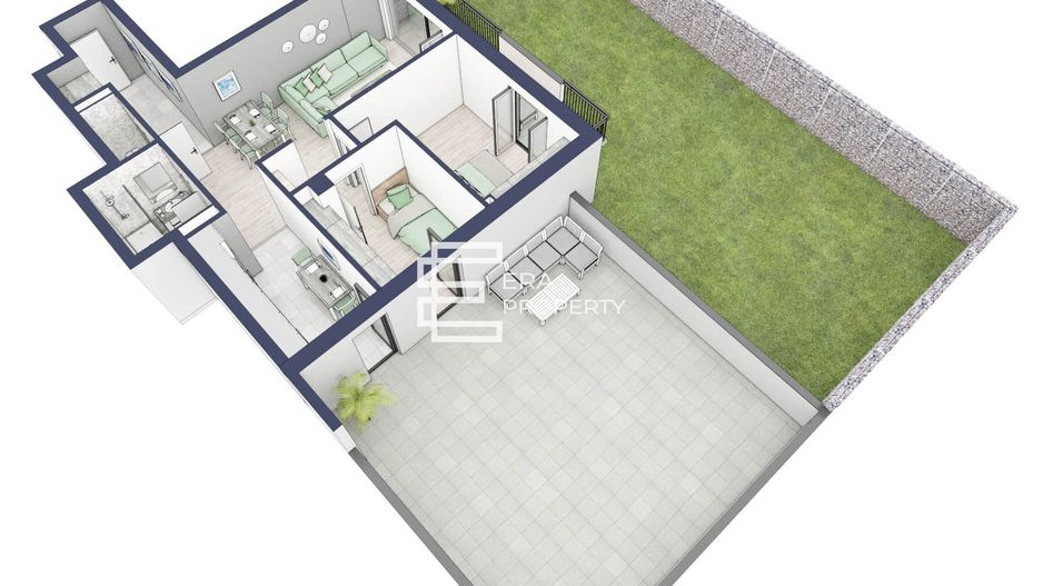 Apartament 3 camere la parter cu grădină și terasă generoasă, Sibiu - Schiță 13