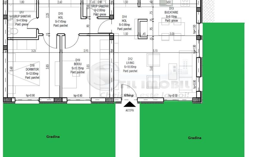 Ap. 3 camere 2bai + gradina zona Rediu-mutare imediata - Poză 2