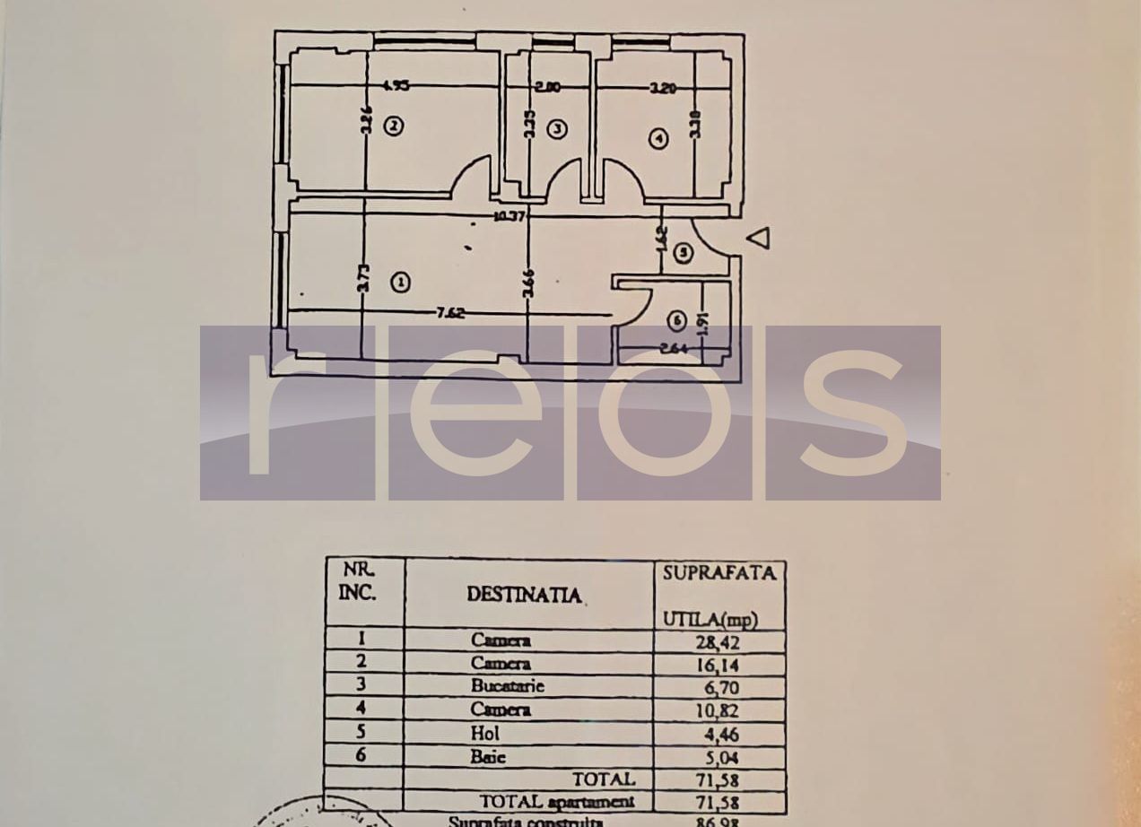 DE VANZARE 3 CAMERE  + TERASA 29 MP ZONA GRIVIȚA-DOMENII - Poză 7