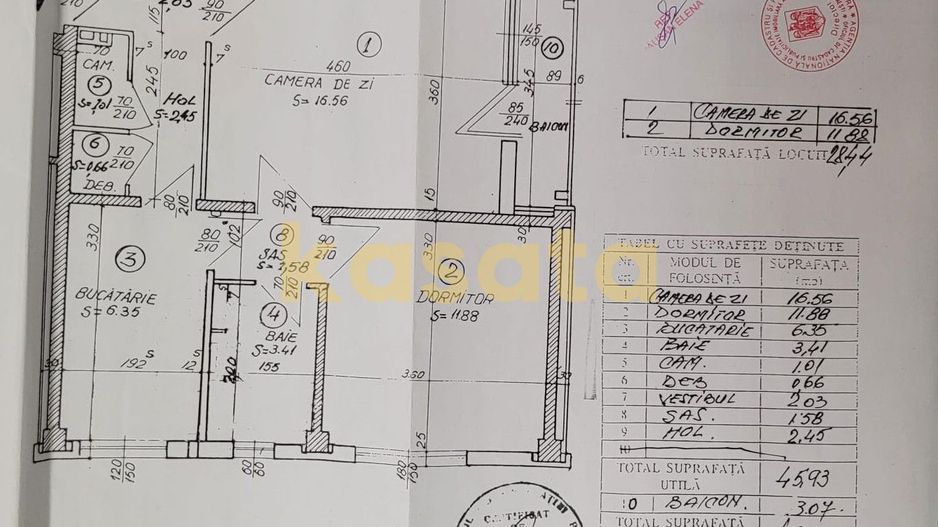 2 Camere | Romancierilor | Metrou la scară | Parc Moghioroș - Schiță 11