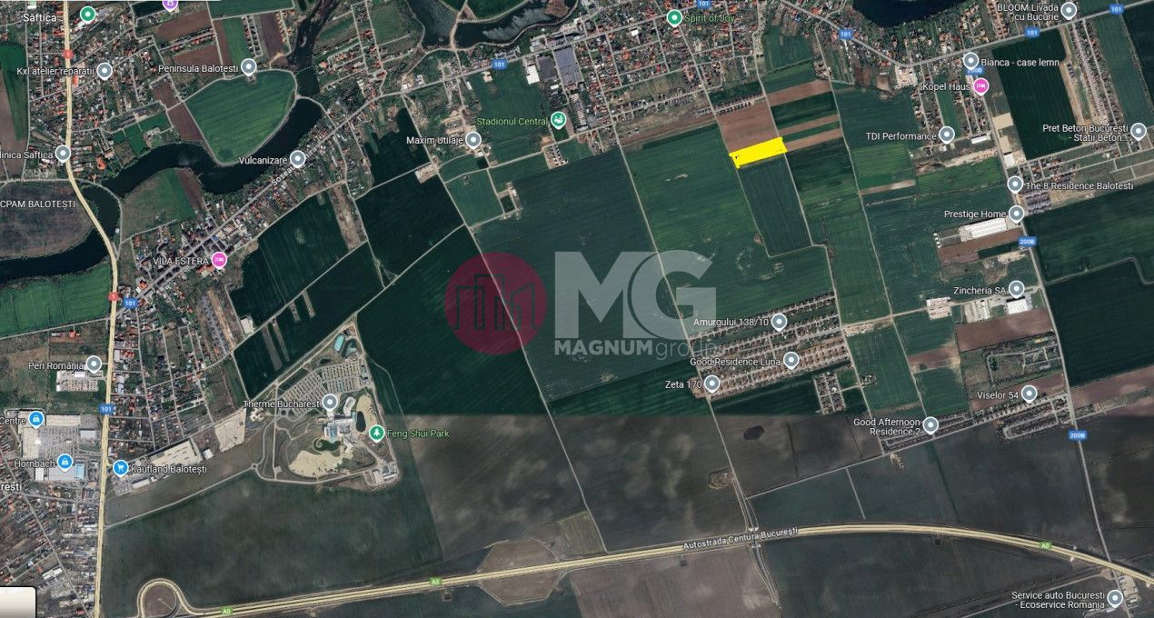 teren de vanzare Balotesti - spate Therme - Poză 1