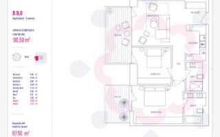 ETAJ 9-13 | 3CAMERE |VEDERE PANORAMICA| PARCARE|TERASA |ONE VERDI PARK - Schiță 14