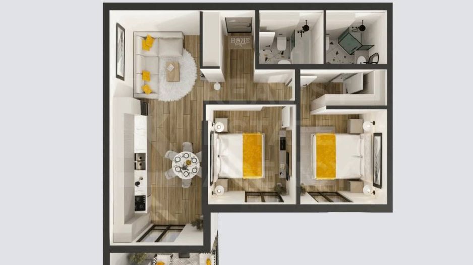 Vânzare, apartament, 2 camere, str. Nicolae Dimo sectorul Durlești - Poză 2
