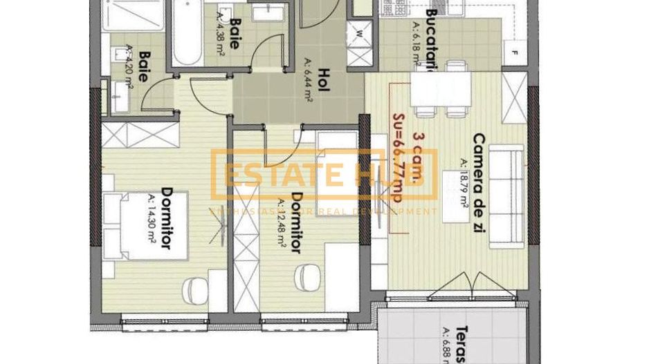 Apartament 3 camere | The Nest | Comision 0% - Poză 6
