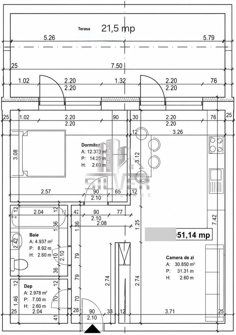 Apartamente cu 2 camere/50-55mp/TERASE 20-52mp/IMOBIL NZEB/TVA INCLUS. - Poză 3