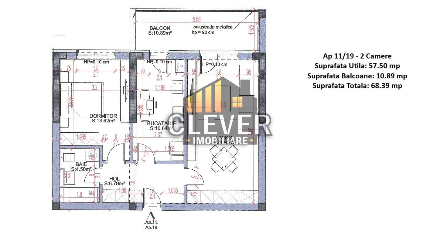 Apartament Superb 2 camere Suprafata Generoasa Metrou Teclu - Poză 5