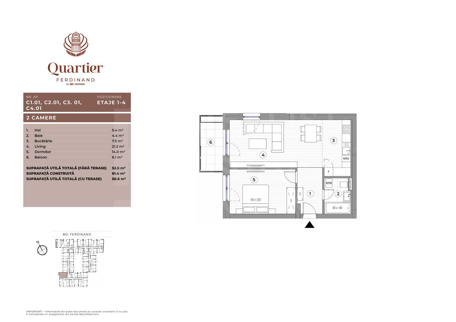 Vânzare, apartament, 2 camere, Quartier Ferdinand, București - Poză 7