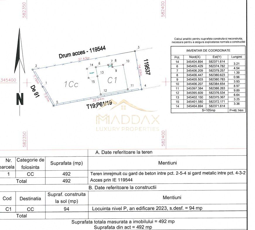 Vila *Individuala energetic* / *500mp teren* / 2 Locuri de Parcare / Corbeanca - Schiță 39
