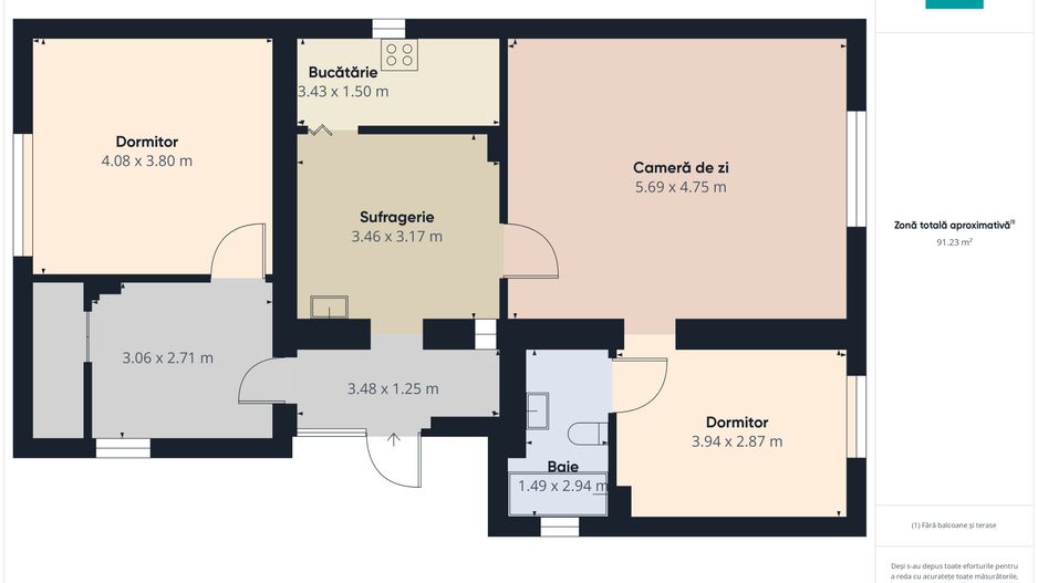 Apartament la casă cu 4 camere în Pârneava - Poză 12