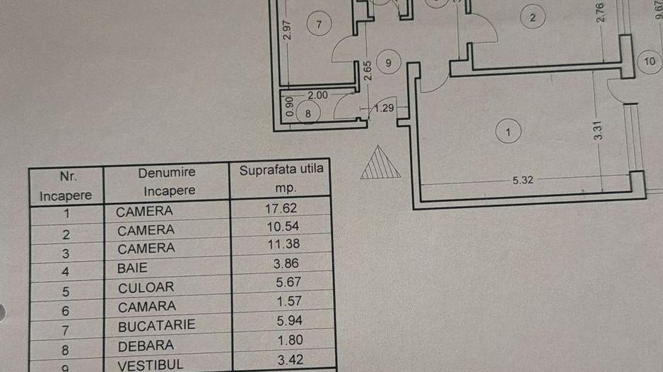 Vanzare apartamernt 3 camere Drumul Taberei, Bucuresti - Schiță 1
