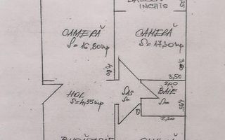 Apartament 3 camere | Etaj 2 | 78MP | Balcon | Central - Schiță 10