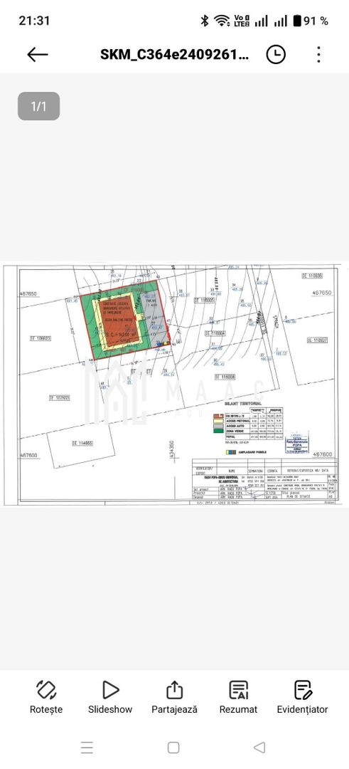 Teren intravilan de vânzare | Cisnădie Sud | 620 mp | CF - Poză 1