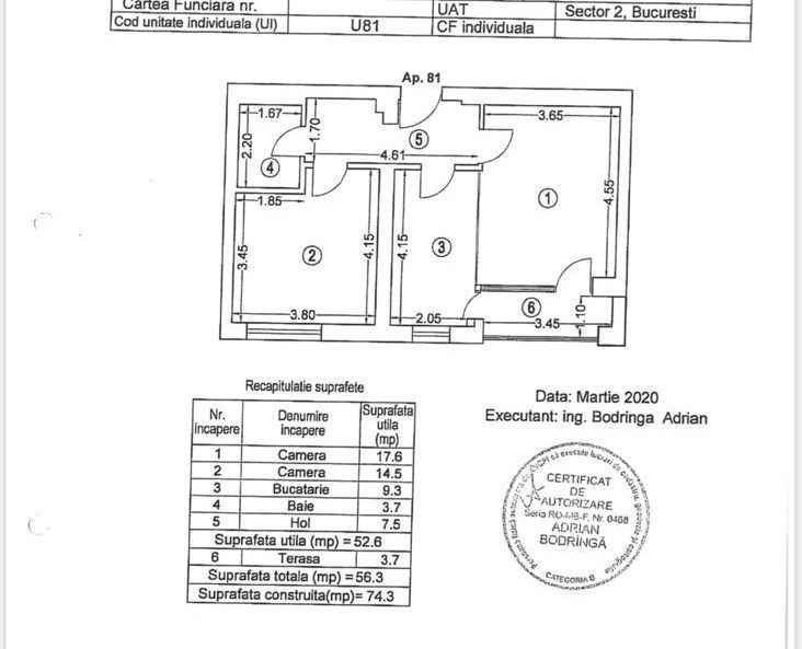 Apartament | 2 camere | Aviației | Metroul Aurel Vlaicu - Schiță 7