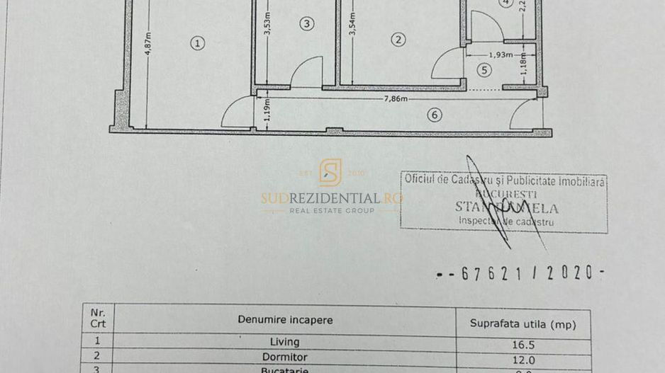 Apartament 2 camere decomandat, mobilat si utilat,  Drumul Binelui - Schiță 8
