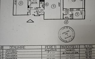 Apartament 3 Camere Complet Renovat | Metrou 1 Mai - Schiță 15
