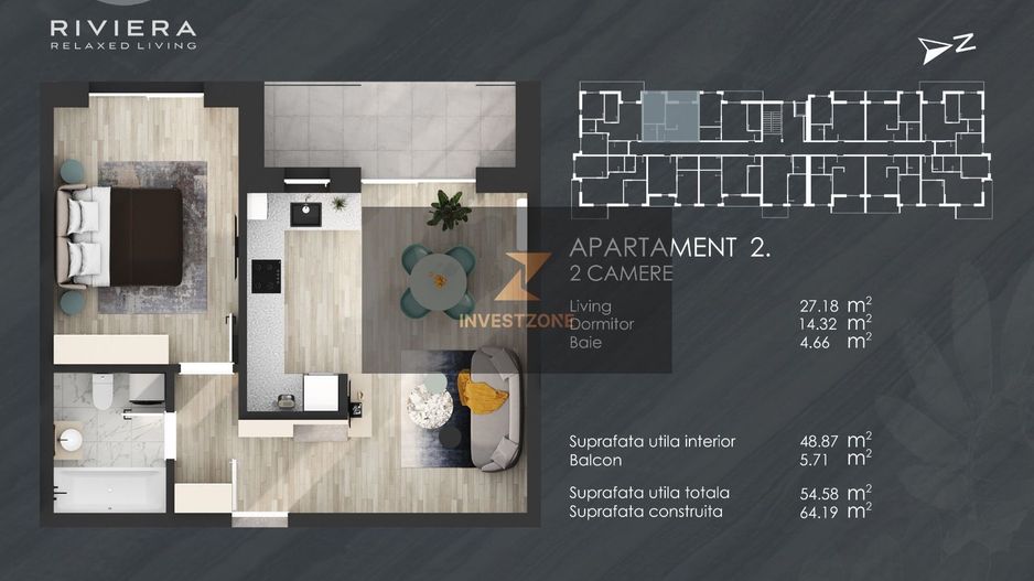 InvestZone vinde apartament 2 camere in complexul Riviera Oradea - Poză 1