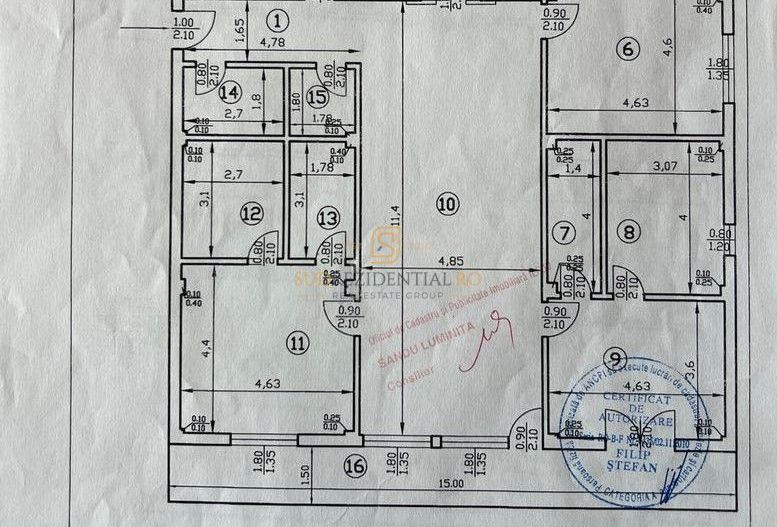 Apartament spațios 5 camere, 232 mp, mobilat și utilat modern, Popesti - Schiță 8