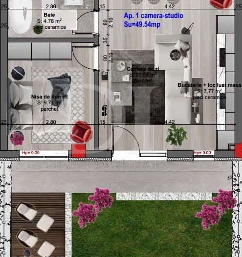 Apartament ultramodern / gradina de 43 mp - Poză 34